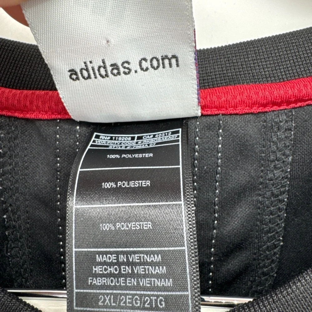 Adidas Black and Red Sports Jersey